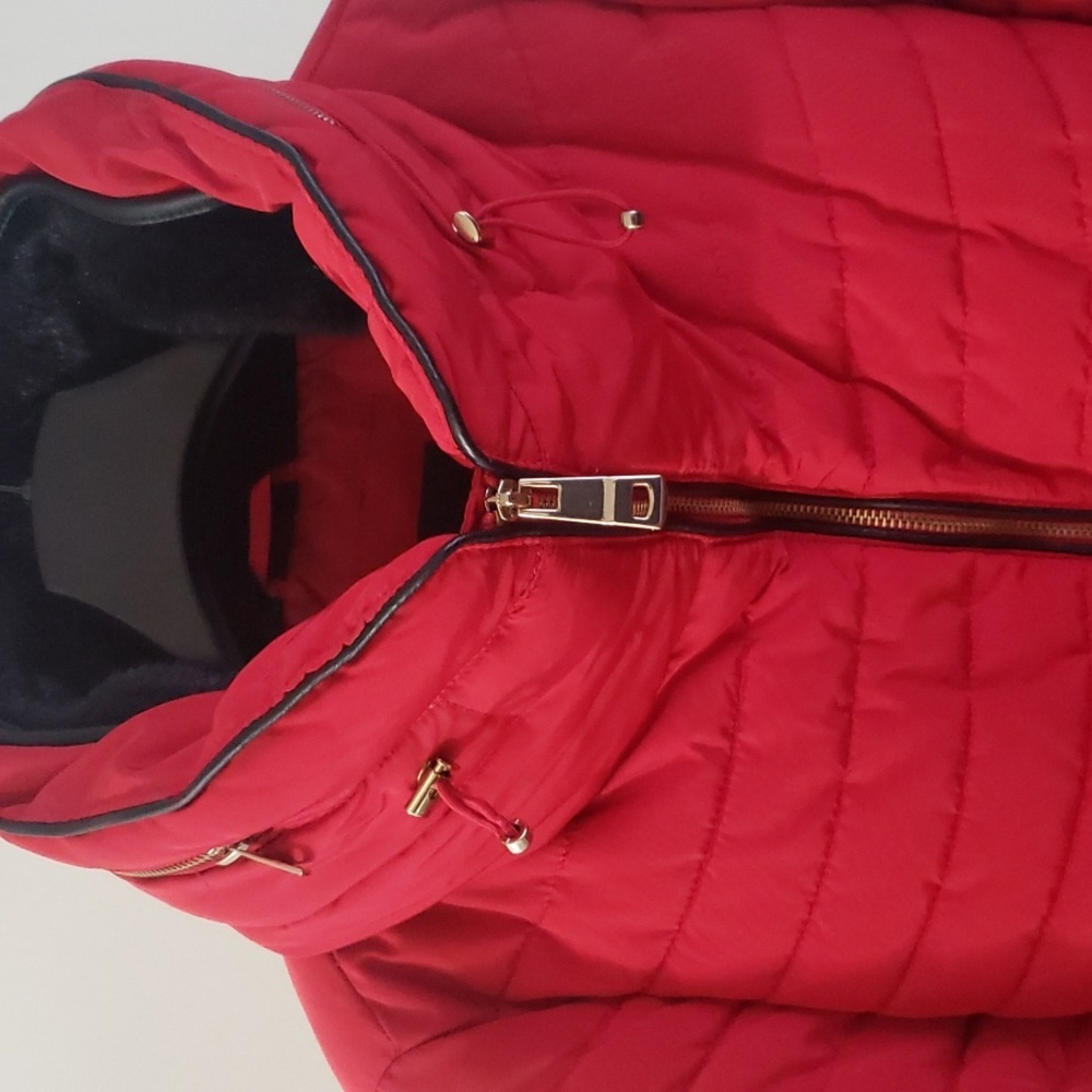 Zara Red Puffer Jacket - Picture 6 of 16